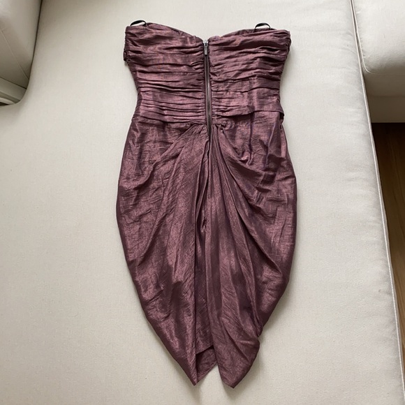 COPY - Bebe Purple Strapless Formal Dress with Jewels - Picture 6 of 11